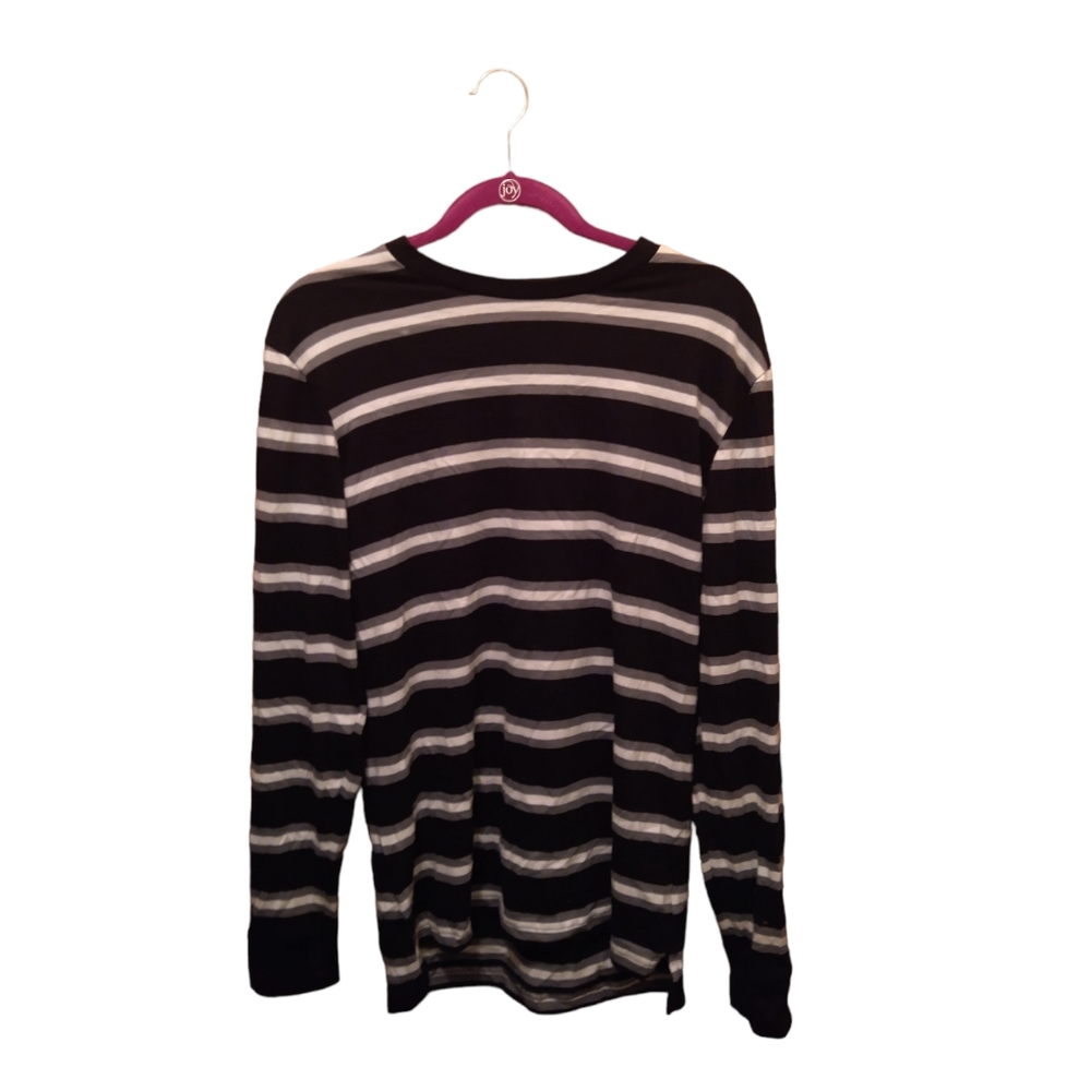 No boundaries Black, grey and white striped shirt